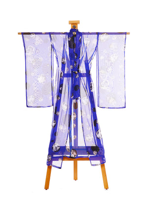 Blue Designer Kimono by Joy Kimono - Front