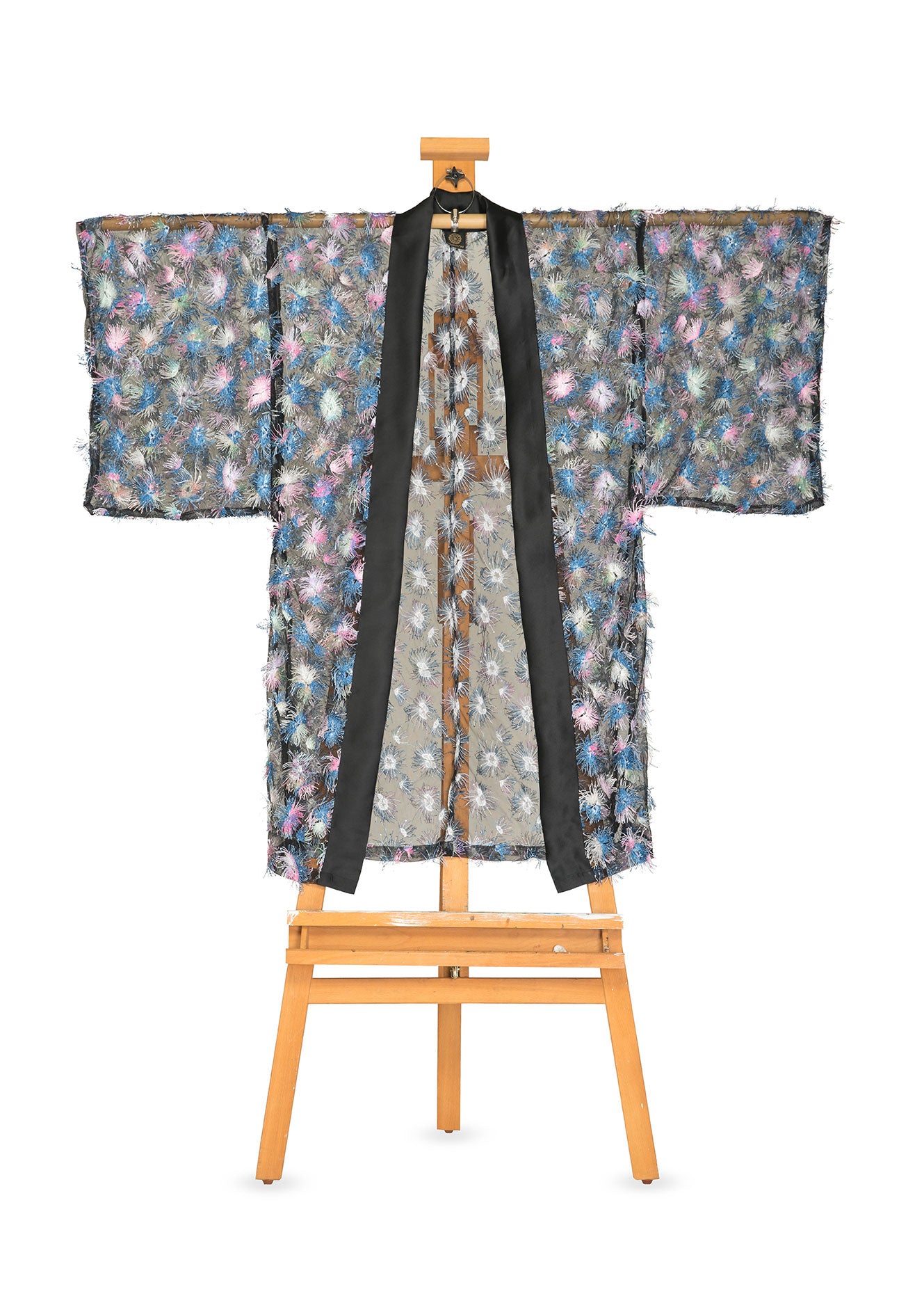 Fireworks Kimono Duster by Joy Kimono Front Sequin Lace Unisex