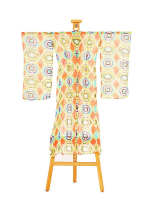 Aztec Shaman Kimono by Joy Kimono Back Coachella Festival Robe Kaftan